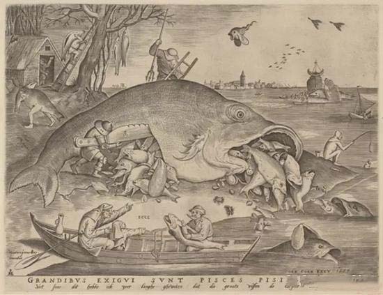 大鱼吃小鱼，1556年，老彼得·勃鲁盖尔