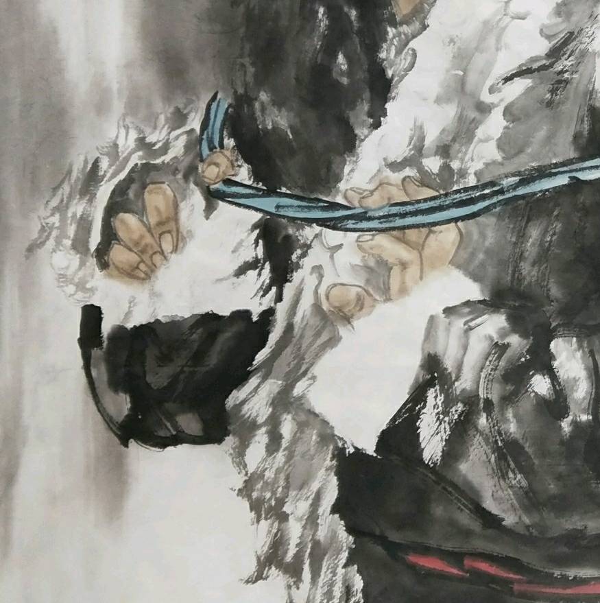 张正刚人物画作品《藏族人物》