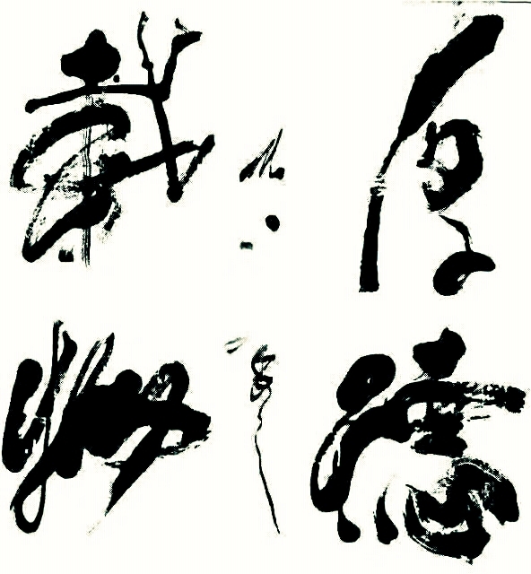 张爱军陕西西安市草书作品《厚德载物》