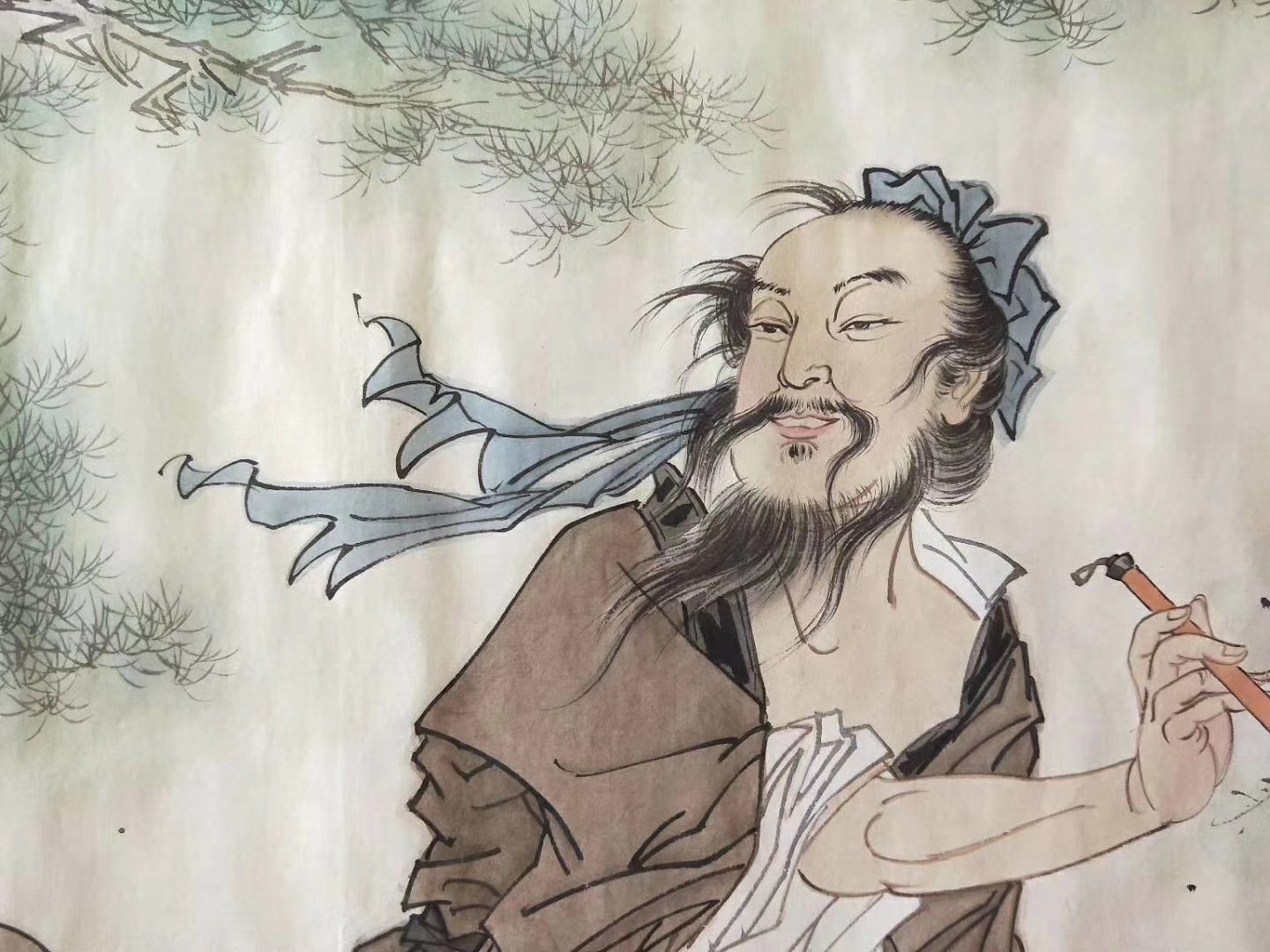 魏金岭老师人物画作品《八仙醉酒图》