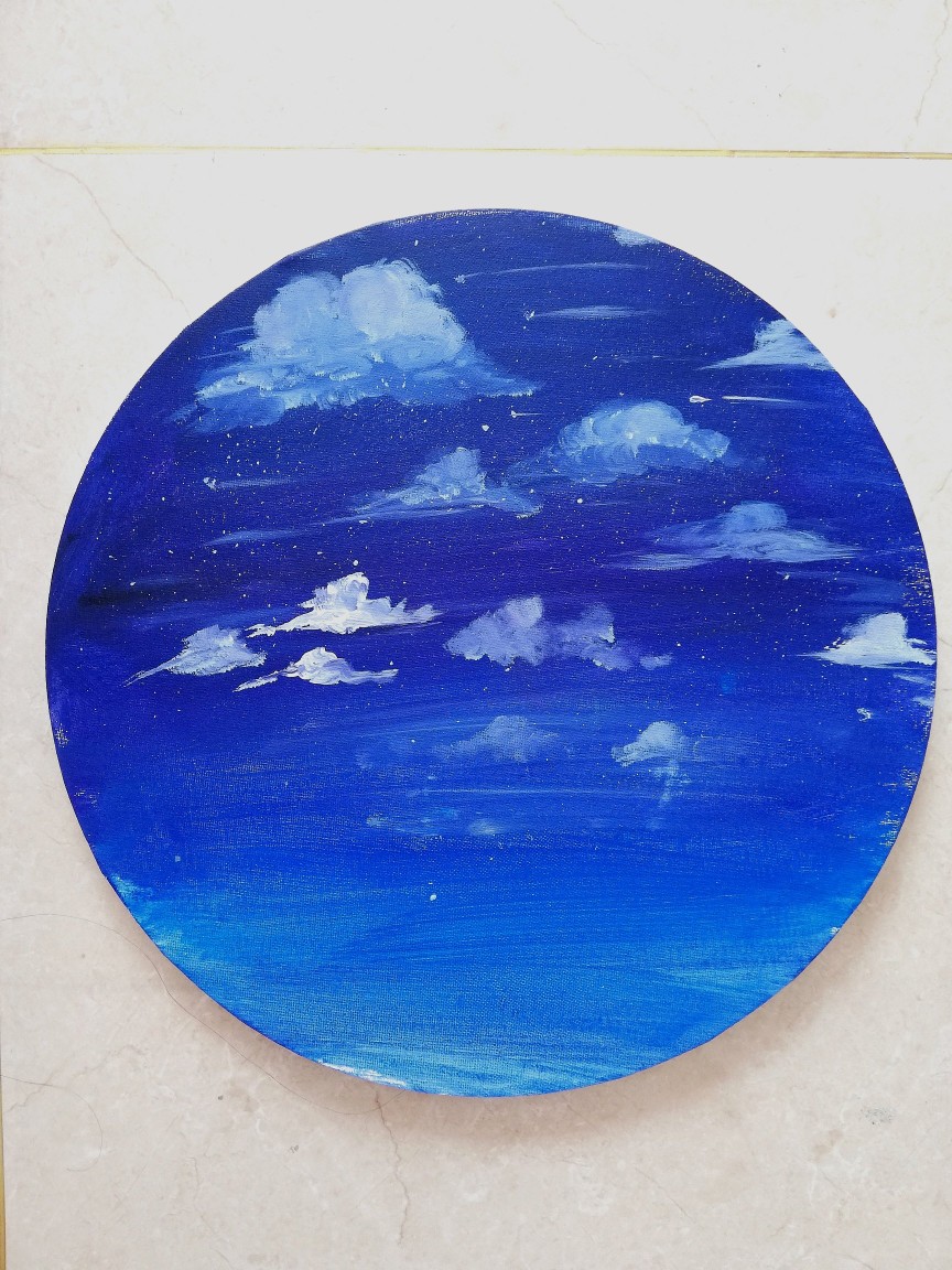 浙大张金慧风景画作品《夜空》