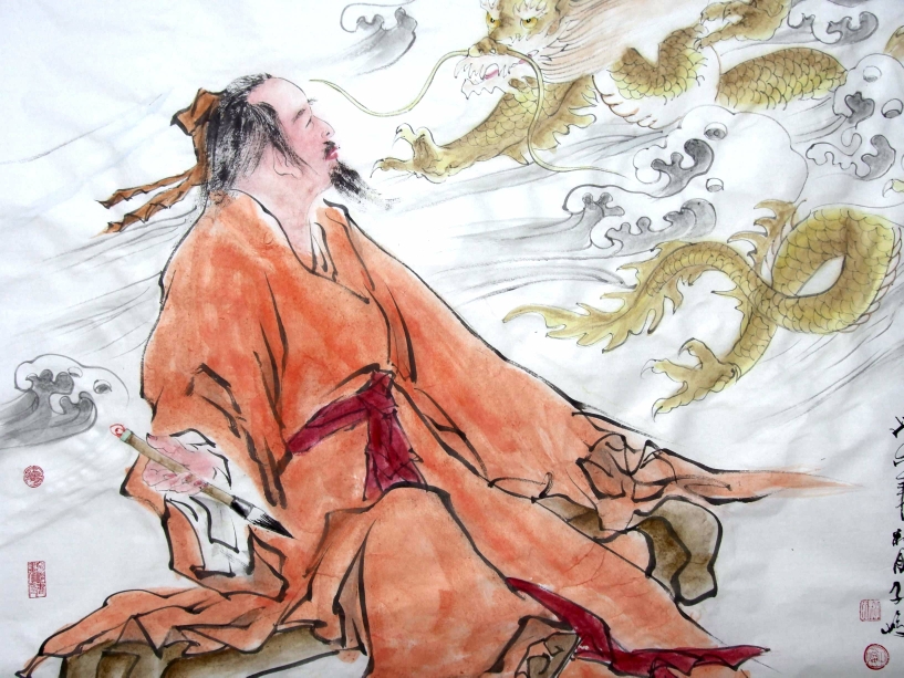 柳子峻人物画作品《画龙点睛》