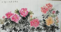 河北省女画家协会会员 蔡海英花鸟画作品《富贵牡丹》