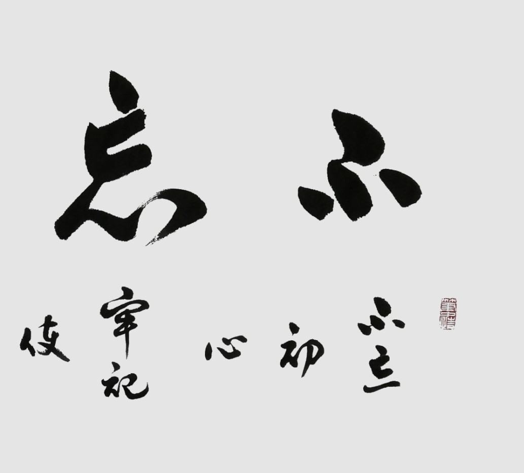 龚存银草书作品不忘初心