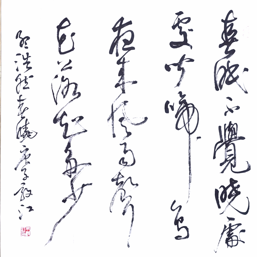 朱毅江草书作品《春晓》