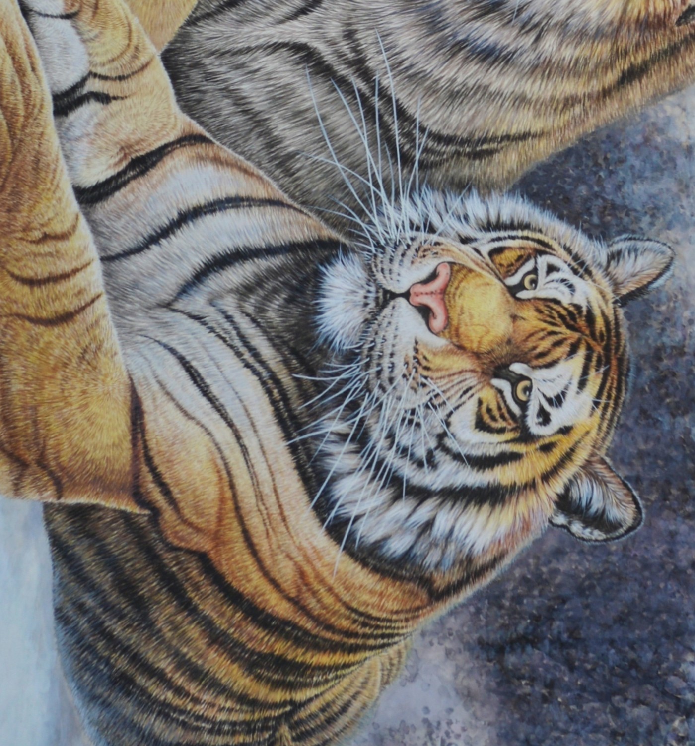 闫勇动物画作品《工笔画虎孤品》