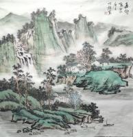 江苏省美术家协会会员 王世银山水画作品《春壑鸣泉》