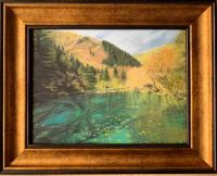职业艺术家 付搏风景画作品《五色水带外画框》