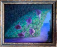 职业艺术家 付搏风景画作品《马蹄莲的梦带外画框》