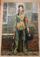 徐明龙人物画《红卫兵》