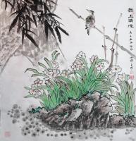 职业艺术家 谢情花鸟画作品《無上清凉》