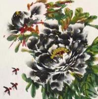 天津市美术家协会会员 贠世保花鸟画作品《国色》