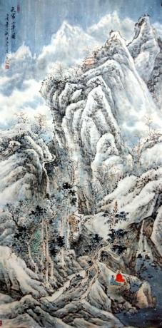 天寒山静图