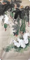 中国书画院高级院士&陕西省美术家协会会员&著名作家画家 穆海峰花鸟画作品《夏月》
