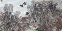 中国书画院高级院士&陕西省美术家协会会员&著名作家画家 穆海峰山水画作品《重秋》