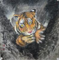 中国书画院高级院士&陕西省美术家协会会员&著名作家画家 穆海峰动物画作品《小东北》