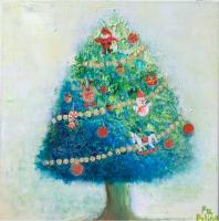 职业艺术家 付搏抽象画作品《圣诞树》