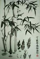 艺术家 钟源新水墨作品《高风亮节》