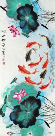 国家一级美术师最新力作13平尺连年有余