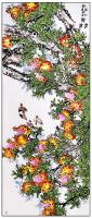 江苏省美术家协会会员 高晓林花鸟画作品《22平尺巨幅厅堂寓意画精品一一秋韵图一一3170》