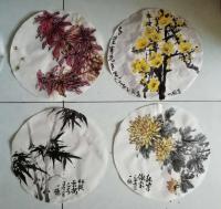 花鸟画四幅
