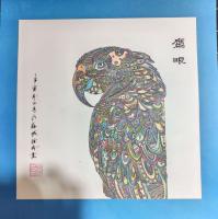 徐玲动物画作品《鹰眼》