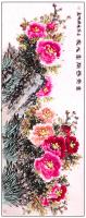 江苏省美术家协会会员 高晓林花鸟画作品《13平尺精品牡丹一一富贵花开富人家一一3289》