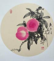 放漏精品花鸟玄关画雙已装裱好的白板纸