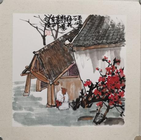 山东省美协会员孙纪德小品王安石梅花诗意