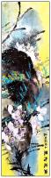 江苏省美术家协会会员 高晓林花鸟画作品《9平尺泼彩荷花一一满堂和气一一3396》