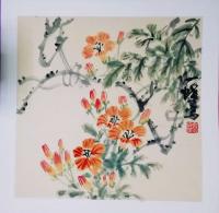 河北省女画家协会会员 蔡海英花鸟画作品《凌云志》