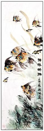 7平尺玄关画一一神仙畅游一一3491