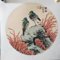 陕西省美术家协会会员 王东花鸟画作品《已装裱好的白板纸》