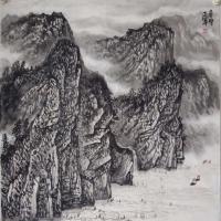 重庆市美术家协会会员 郭正军山水画作品《山水》