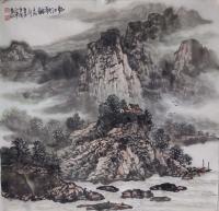 重庆市美术家协会会员 郭正军山水画作品《山水》