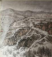 艺术家 郑利民山水画作品《高原雪景》