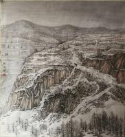 艺术家 郑利民山水画作品《高原雪景》