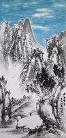 芜湖市美术家协会会员 鲁旭春山水画作品《山水清音》