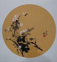  李庆平山水画作品《小白花》