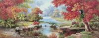 北京宣和书画艺术研究院会员 黄联合风景画作品《秋风萧瑟》