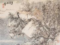 中国美术家协会会员 张宇山水画作品《溪山清幽》