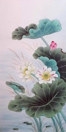 工笔荷花