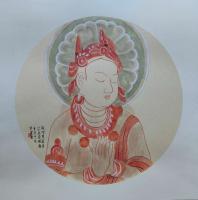 中国美术家协会会员 张守堂人物画作品《菩萨》
