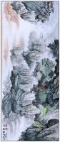 江苏省美术家协会会员 高晓林山水画作品《巨幅厅堂山水精品一一富山雅居图一一3871》