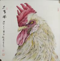 辽宁省美术家协会会员 孟庆海动物画作品《大吉图》