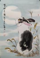 辽宁省美术家协会会员 孟庆海动物画作品《y玉兔》