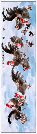 六尺对开一一吉祥顺意一一3968