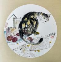 宁夏美术家协会会员 王彦俊花鸟画作品《午餐》
