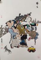辽宁省美术家协会会员 孟庆海人物画作品《打工归来》
