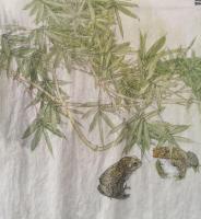 河南省书法家协会会员 赵子昂花鸟画作品《和风》